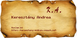 Keresztény Andrea névjegykártya