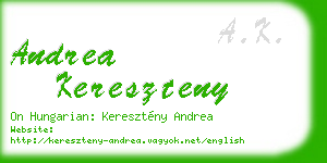 andrea kereszteny business card